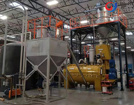 Automatic Feeding Weighing Mixing Conveying System For SPC Floor Extruder Production Line