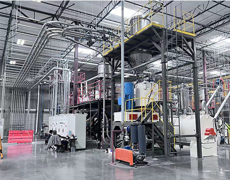 Fully Automatic Feeding Dosing Mixing Conveying System For SPC Floor Extruder Line