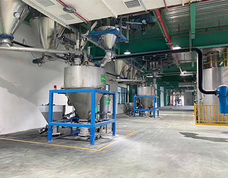 Automatic Feeding Dosing Mixing Conveying System For Spc Floor Extruder Line