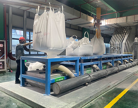Automatic Feeding Weighing Mixing Conveying System For SPC Floor Extruder Production Line
