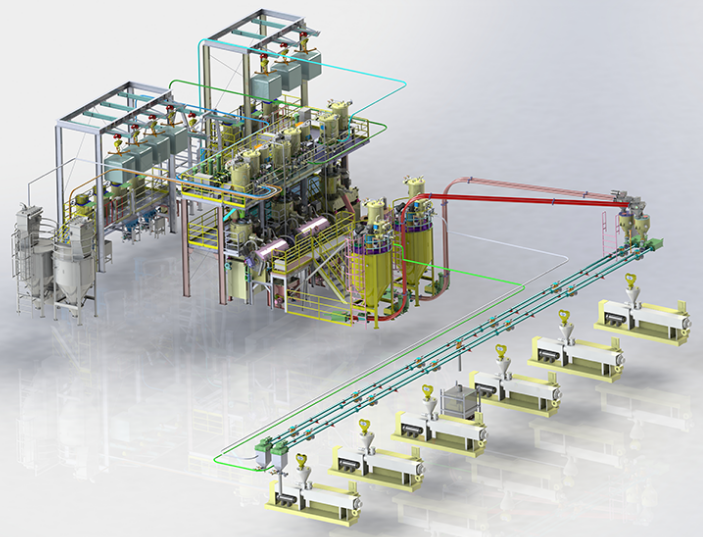 Powder Automatic Central Feeding System With Dosing Mixing Equipment