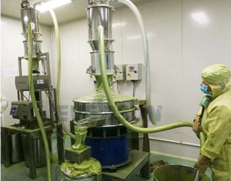 Pneumatic vacuum conveying system