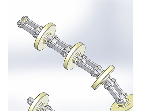 Tube Chain Conveying System For PVC Window Profiles Extruder Line