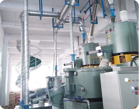 Tube-Chain-Conveying-System-For-PVC--Window--Profiles-Extruder-Line