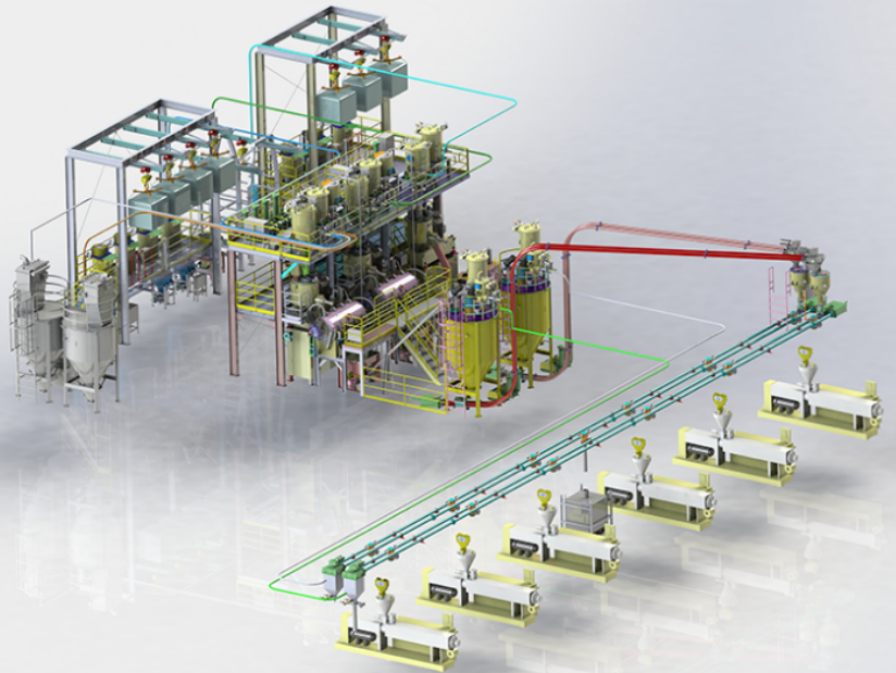 ChiYu Heating/Cooling Mixer PVC Powder Mixer with Feeding System